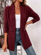 Labella | Elegante Dames Cardigan - Open Voorkant & Ingenaaide Taille